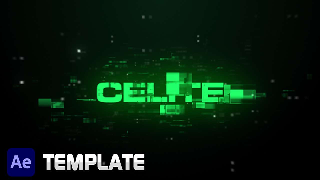 after effects glitch intro template download